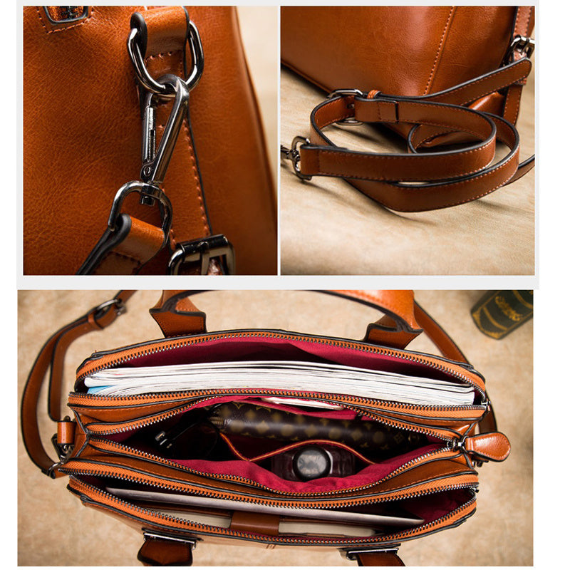 Simple Leather Crossbody Bag