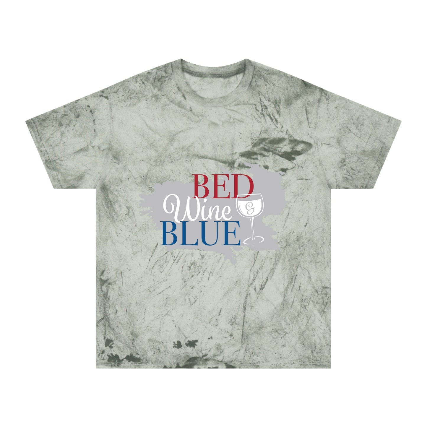 Unisex Color Blast T-Shirt - 'Bed Wine & Blue' Design for Chill Vibes